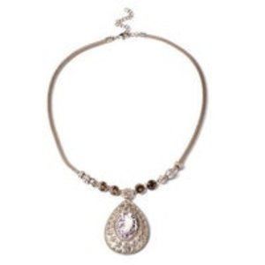 Cameo, Champagne Glass Necklace in Goldtone